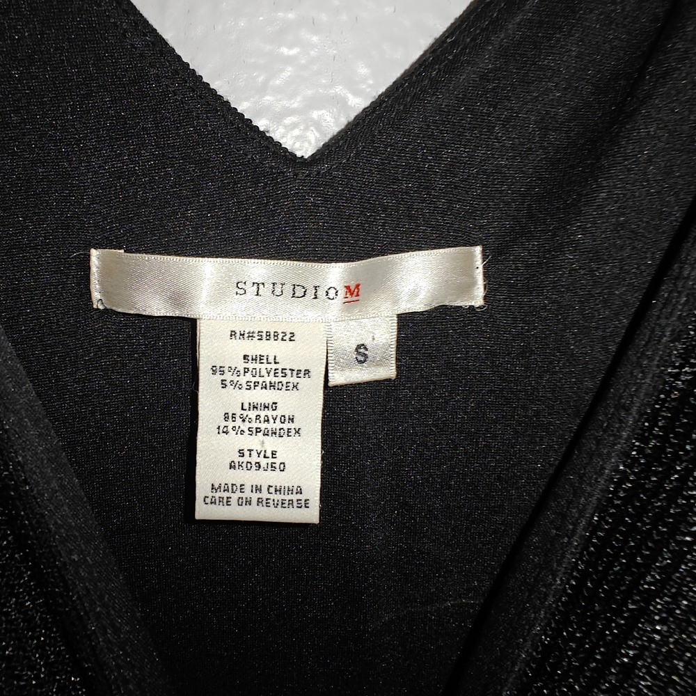 Studio M Black Ruffled Tiered Mini Dress Size M - Picture 5 of 9